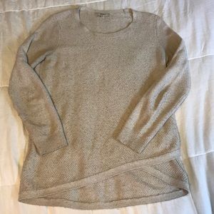 MADEWELL DOUBLE LAYER CREAM SWEATER